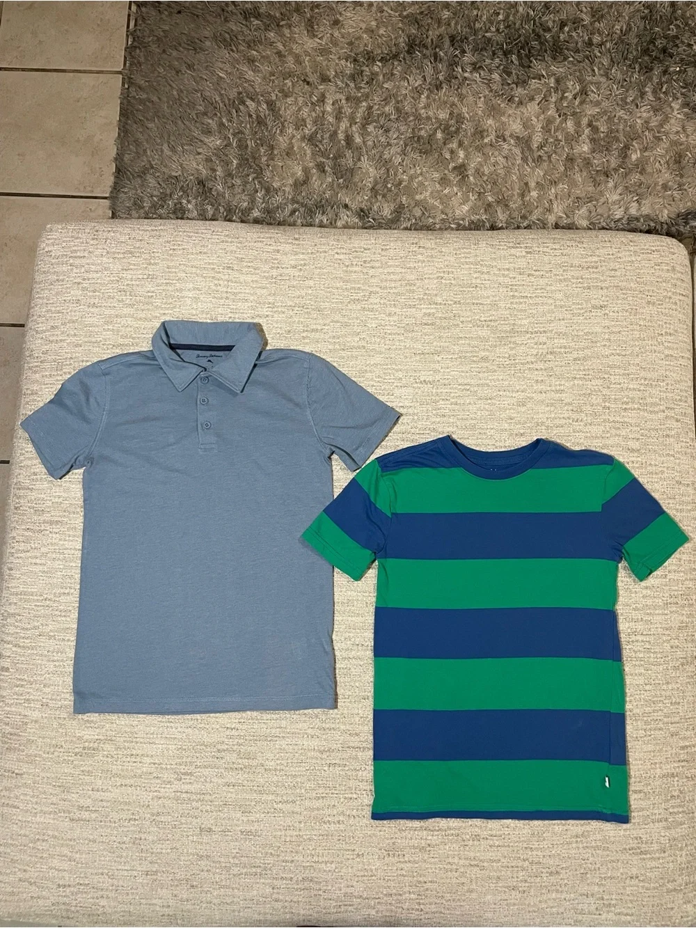 Tommy Bahama Boys Short Sleeve Polo & Striped Tee Set Size 10/12